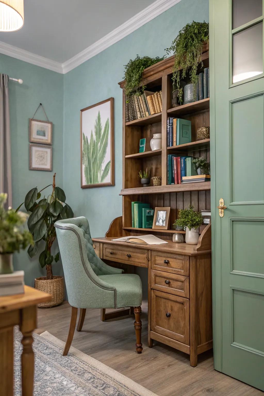 A peaceful color theme to promote concentration and tranquility.