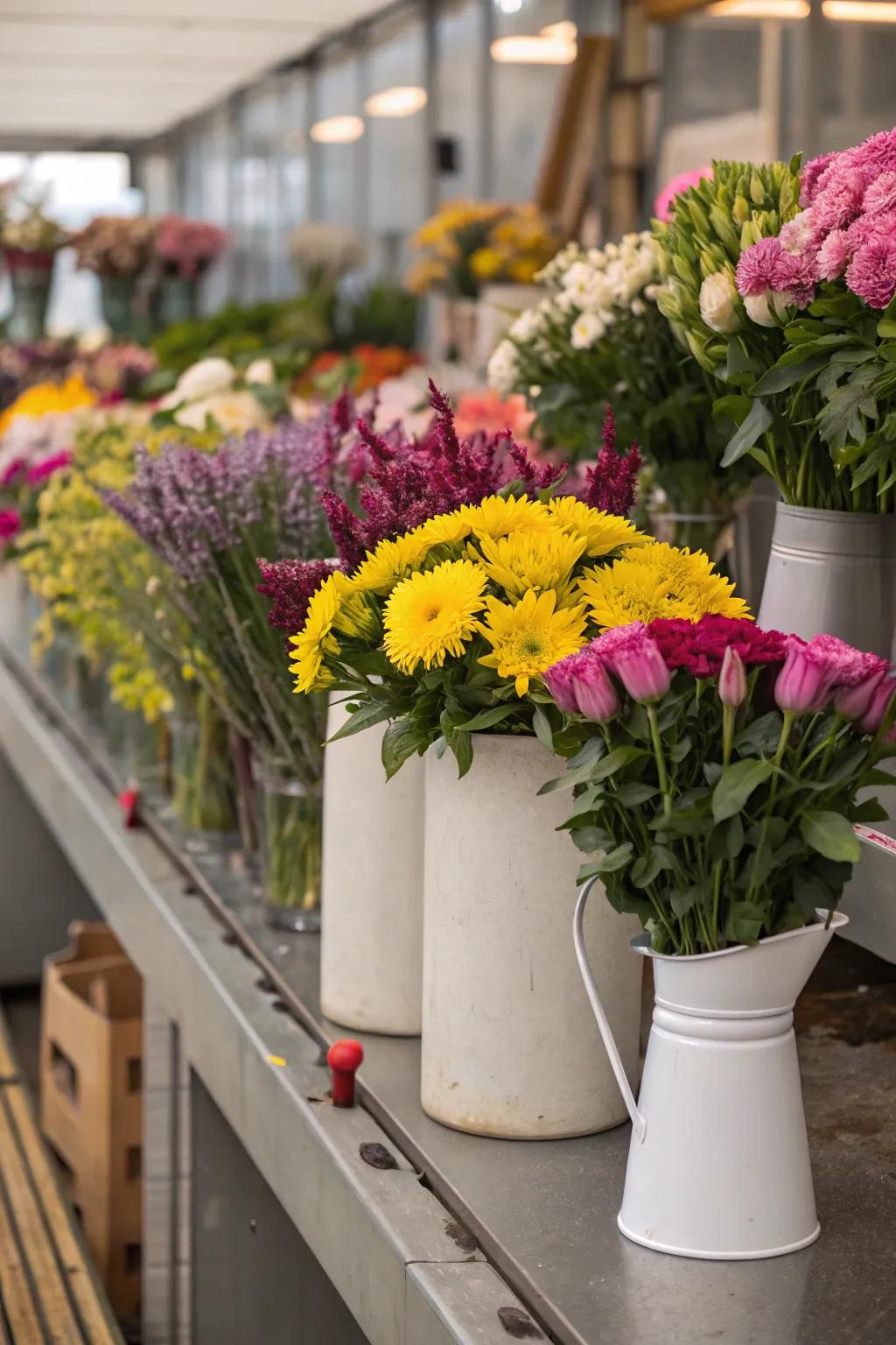 Let your visitors create excellent floral arrangements to take home.