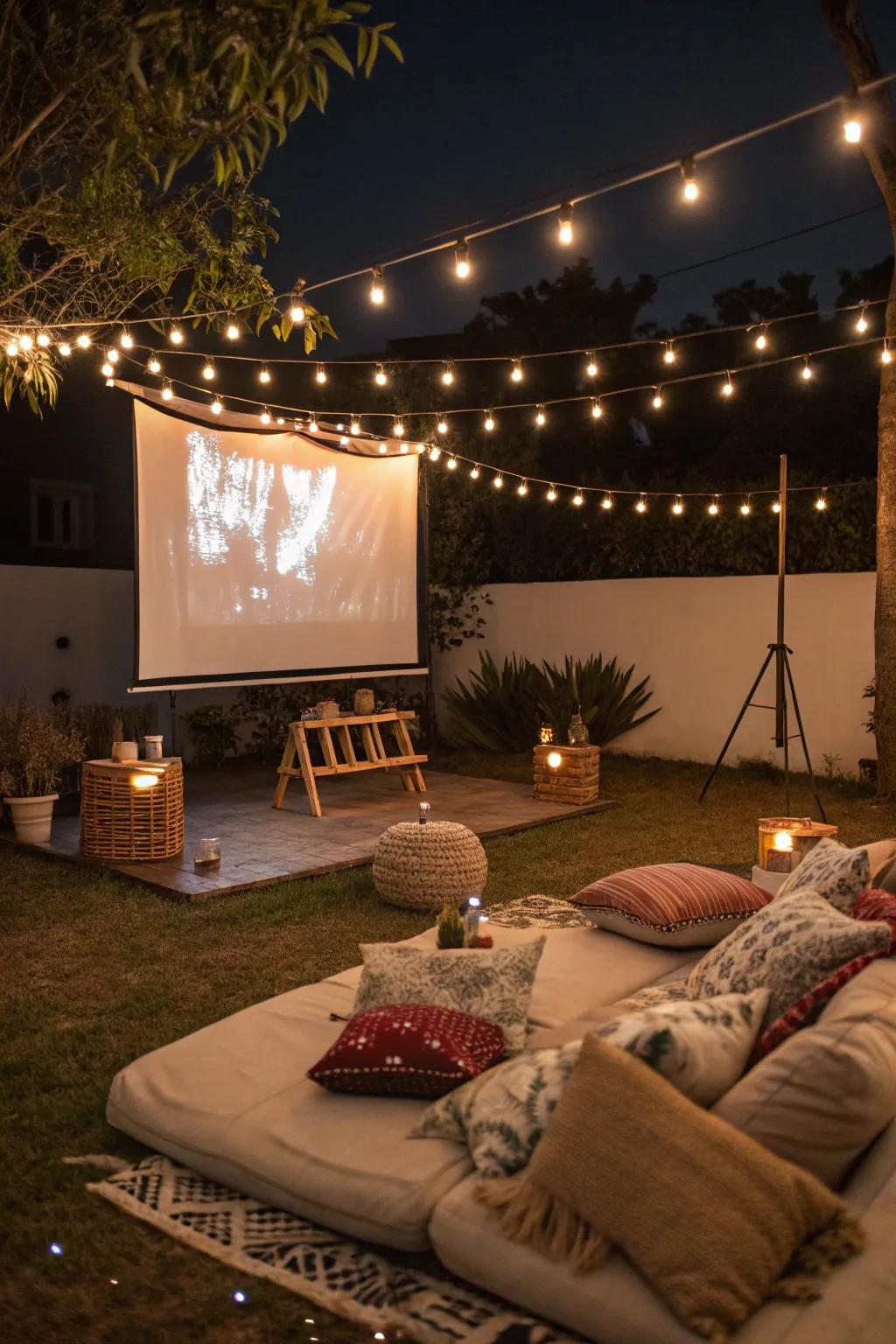 Enjoy a film experience under the night sky with an outdoor movie night.