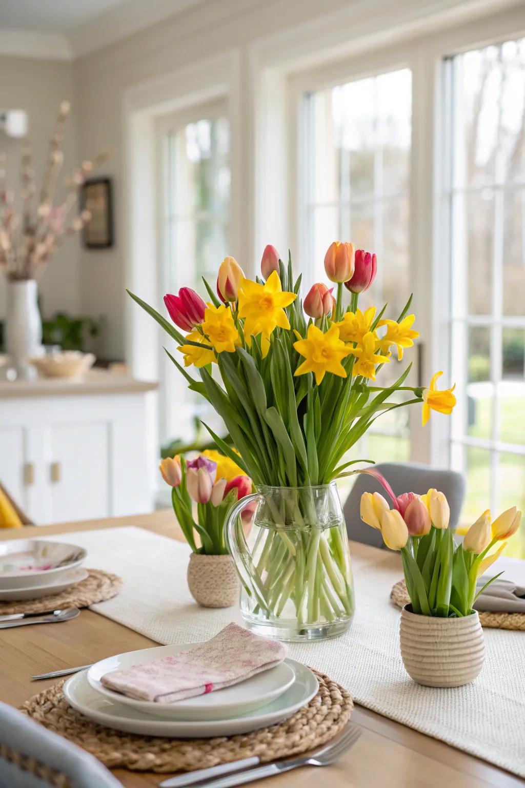 A spring-inspired floral arrangement embodying the spirit of the season.