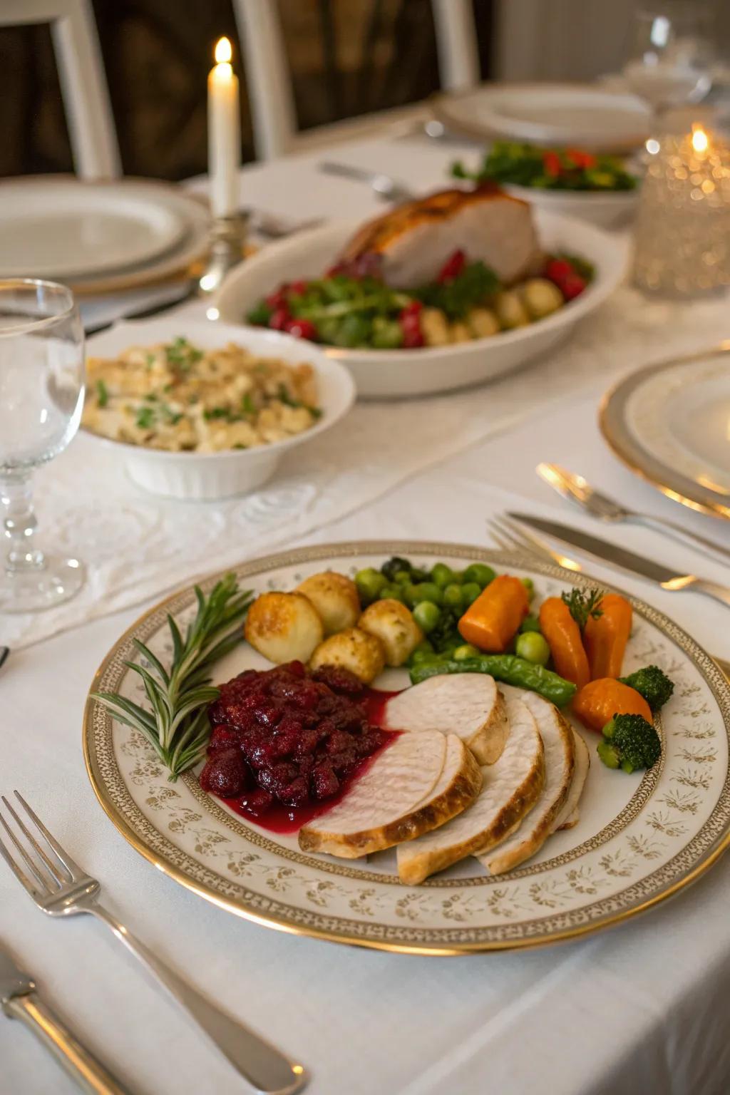Sophisticated table arrangements amplify the attractiveness of your buffet.