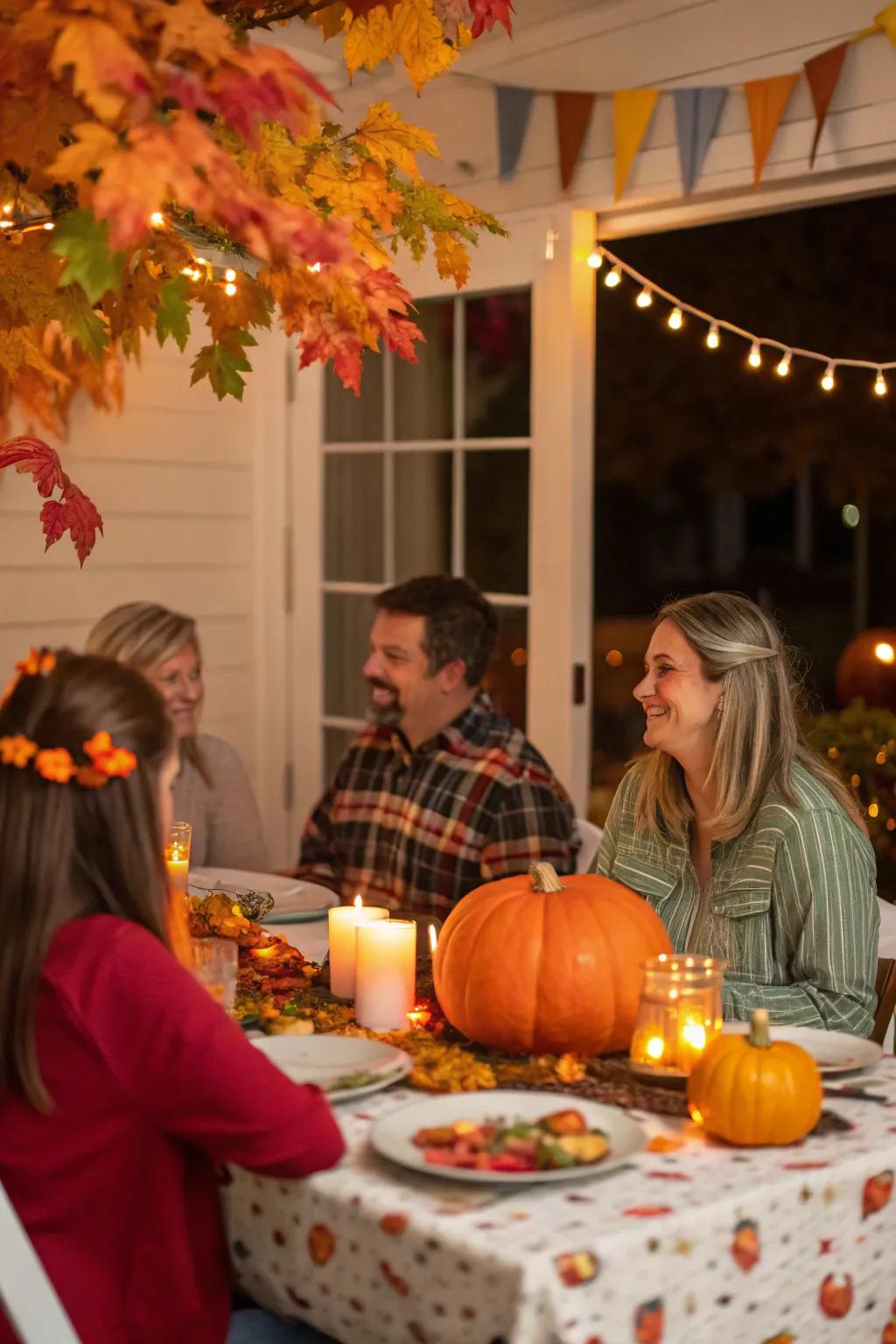 Storytime adds a personal touch to the Thanksgiving feast.