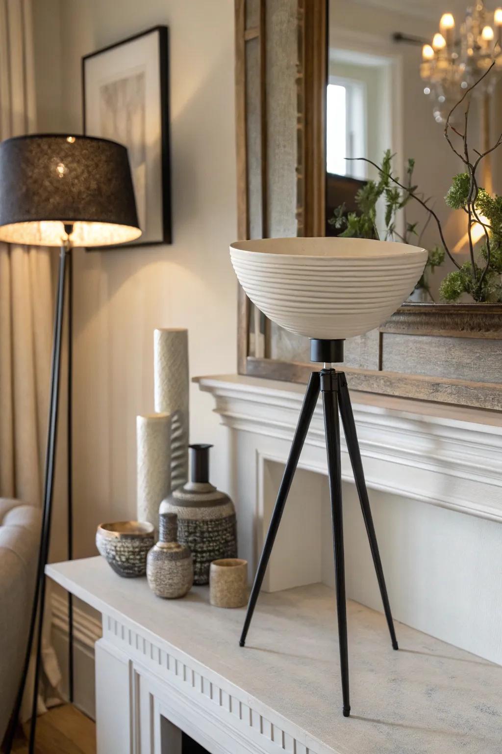 Uncommon shapes in tripod vessels embody pure creative expression.