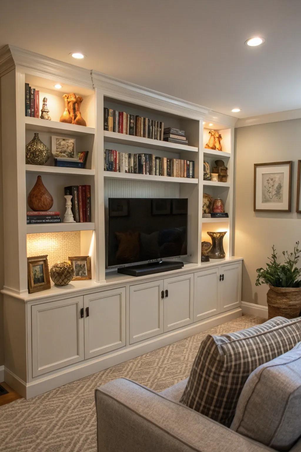 Maintain organization with stylish shelving implementations.