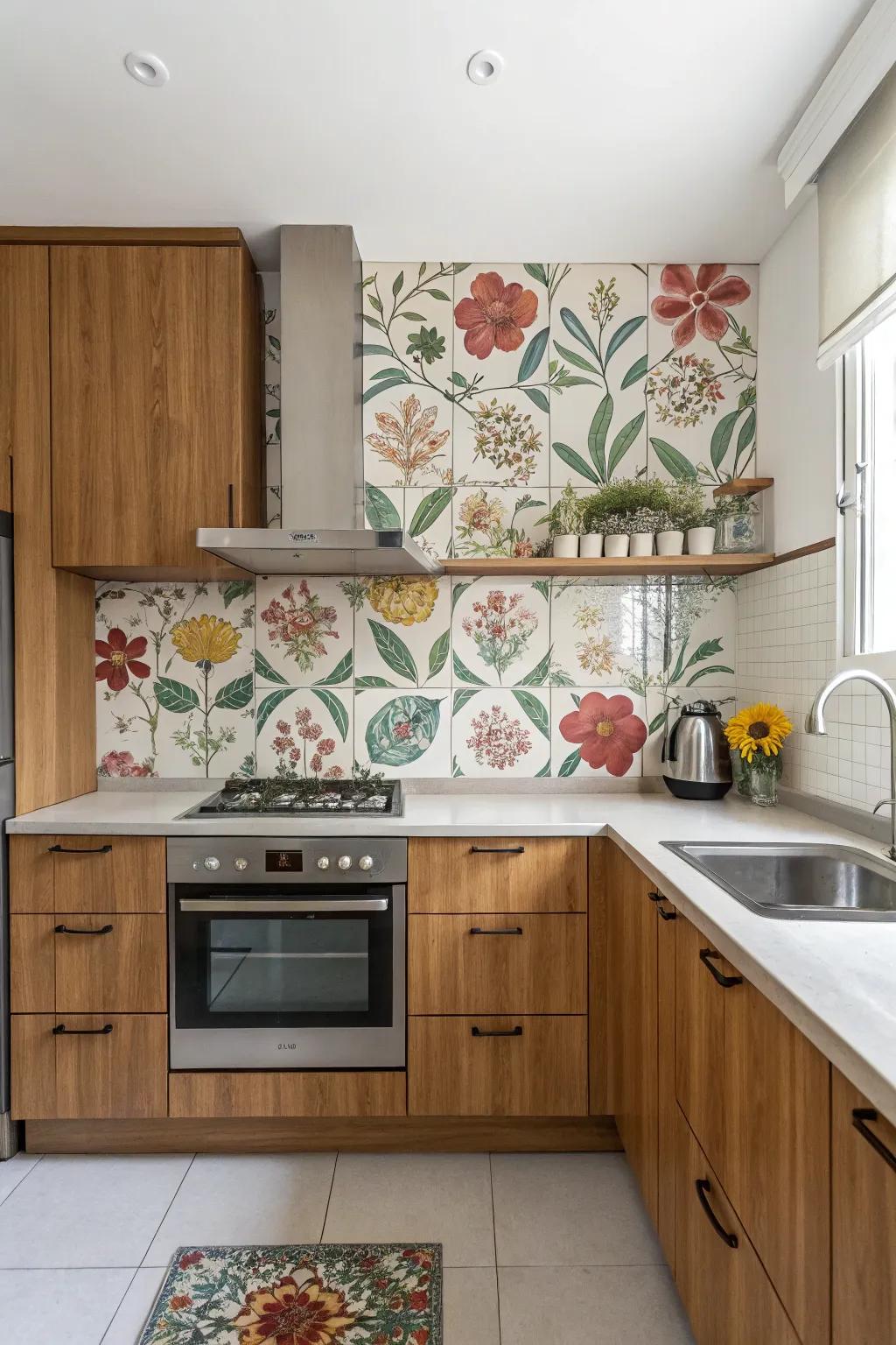 Usher the outdoors in using nature-themed elements.