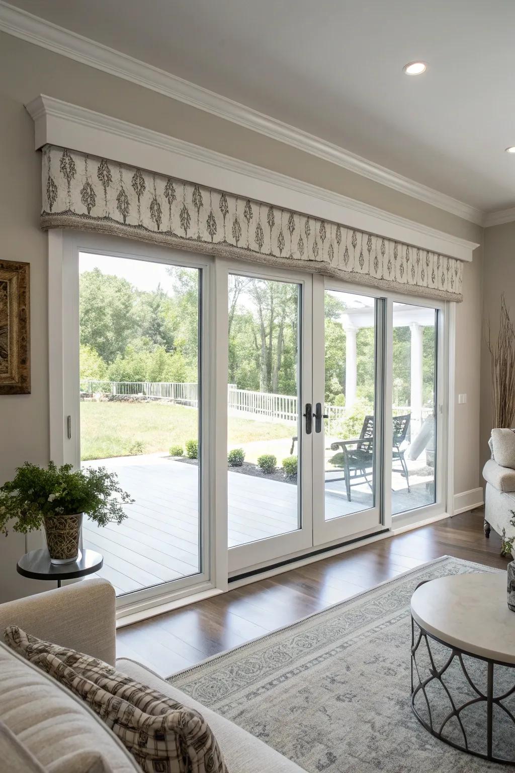 Reduced-style valances deliver a polished and modern look.