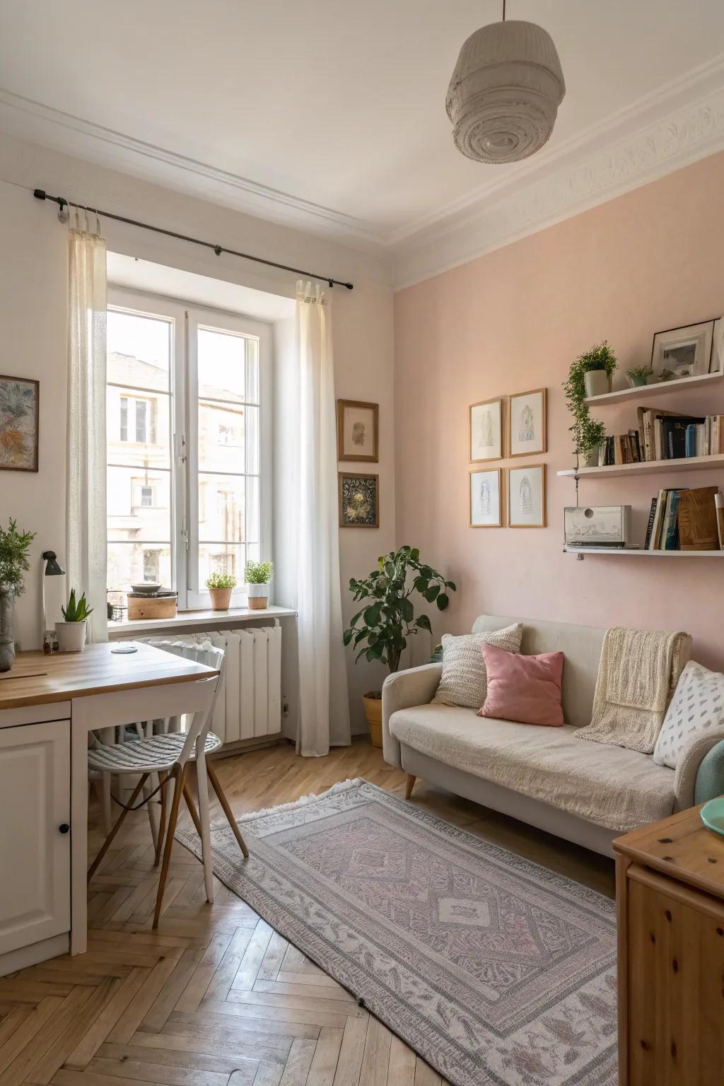 Use light colors to create a breezy atmosphere and brighten your space.