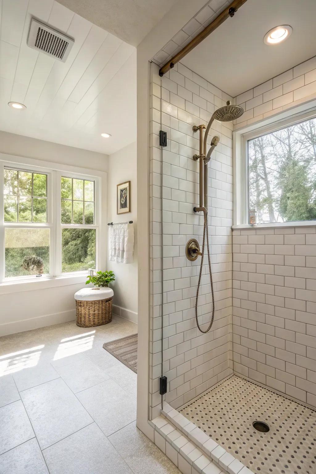Portable sprayer for user-friendly showering.