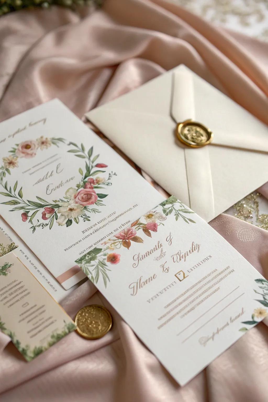 Elegant party invitations secured with wax, ideal for any memorable event.