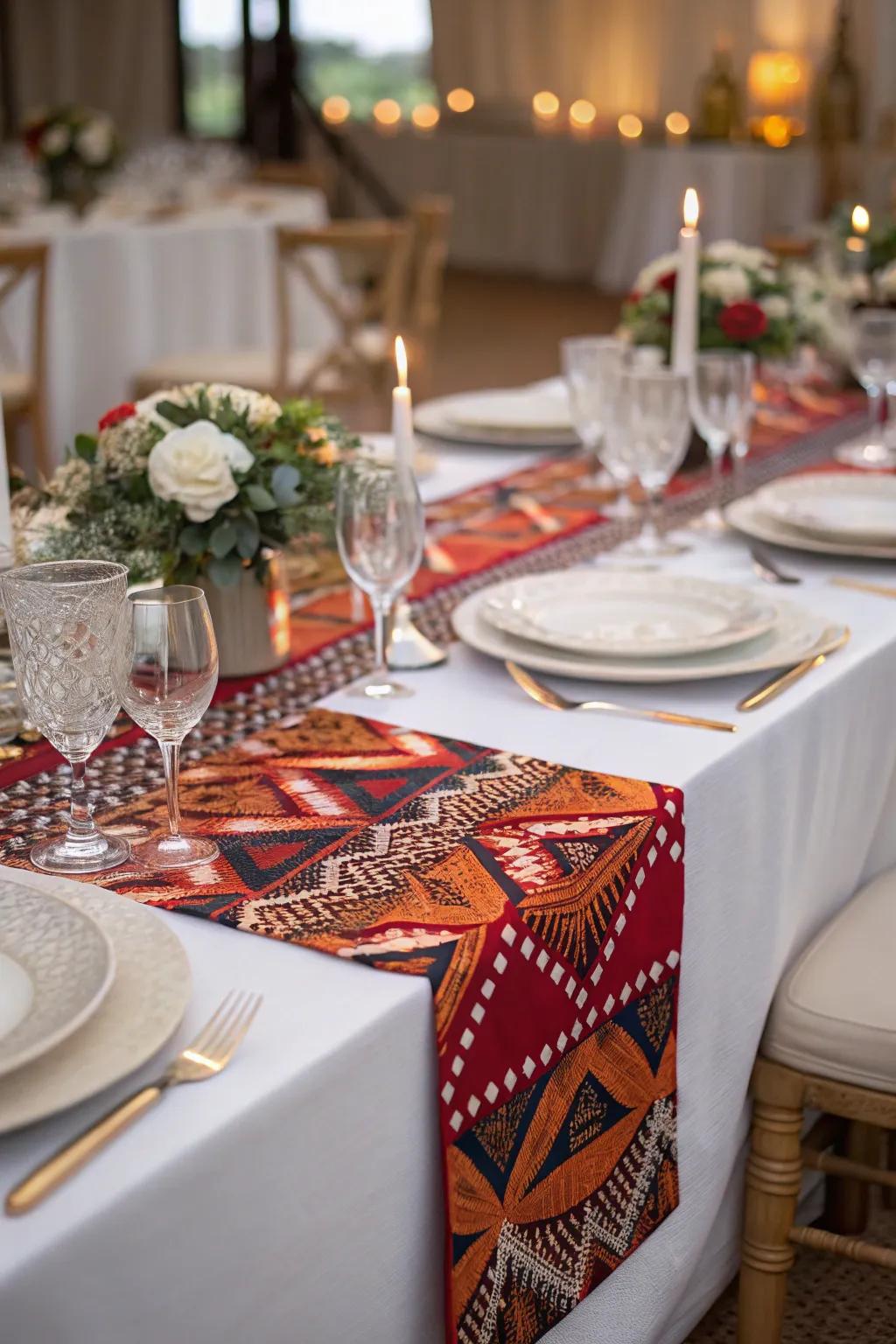 Stylish table coverings make a striking impression