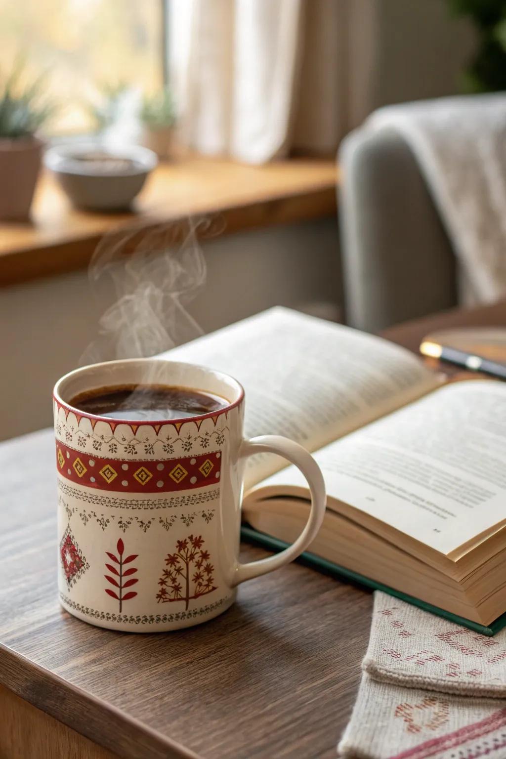 A personalized mug provides an intimate, personal feeling.