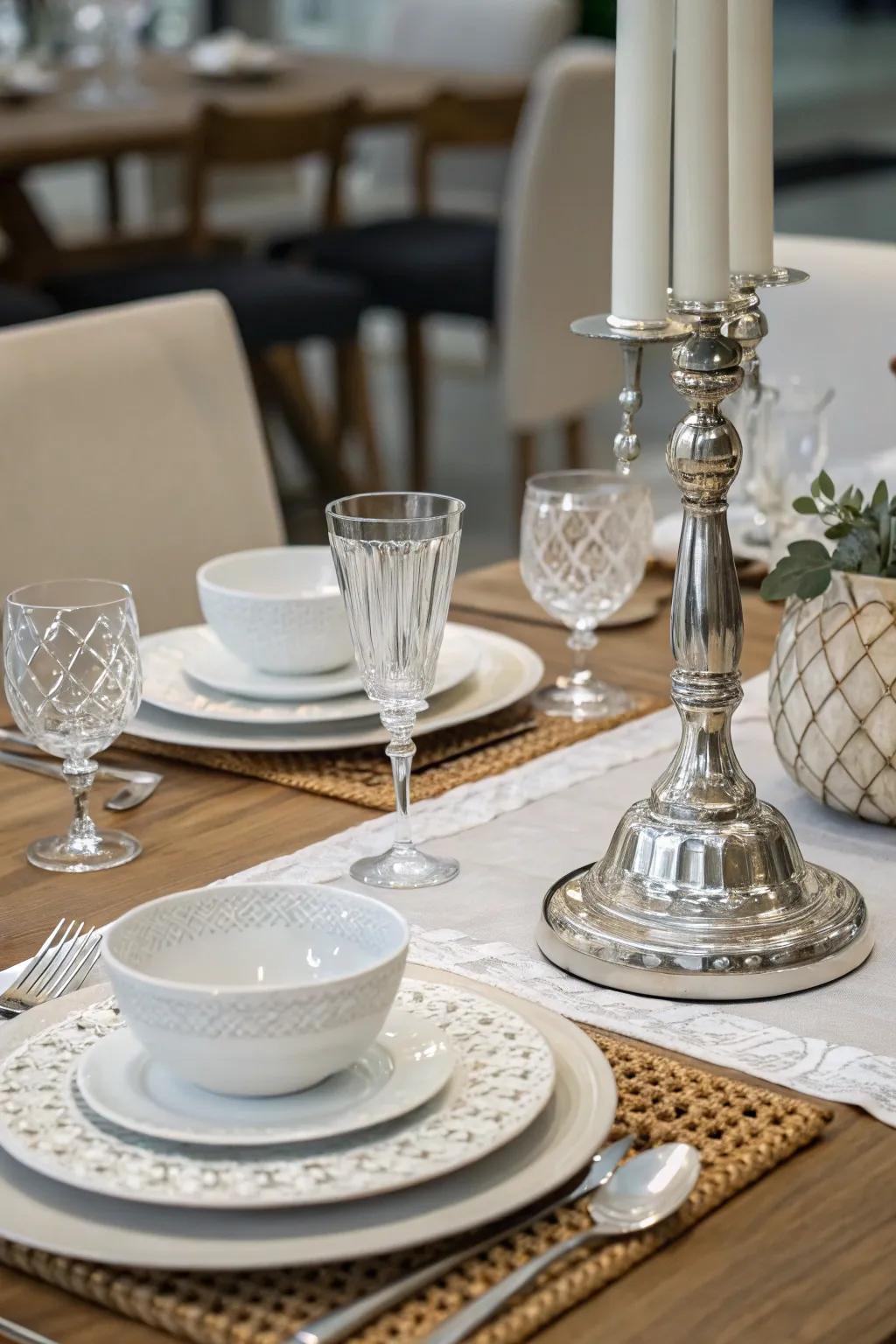 A dining arrangement that's pure and elegant.