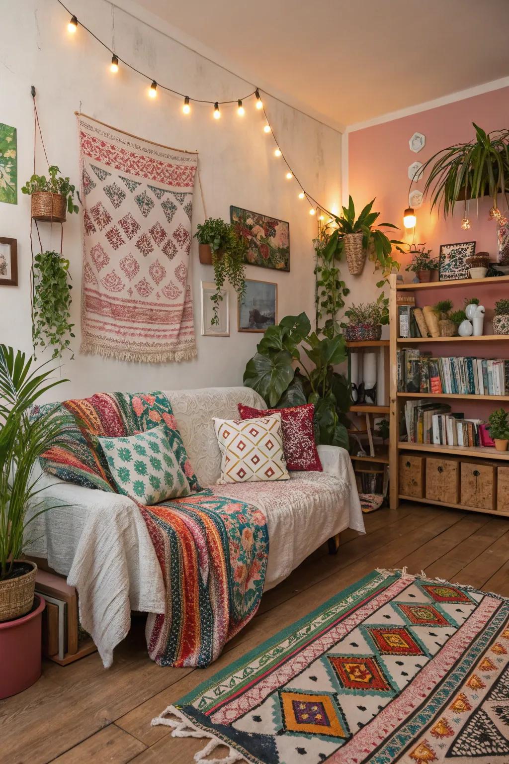 A free-spirited sanctuary bursting with color and energy.