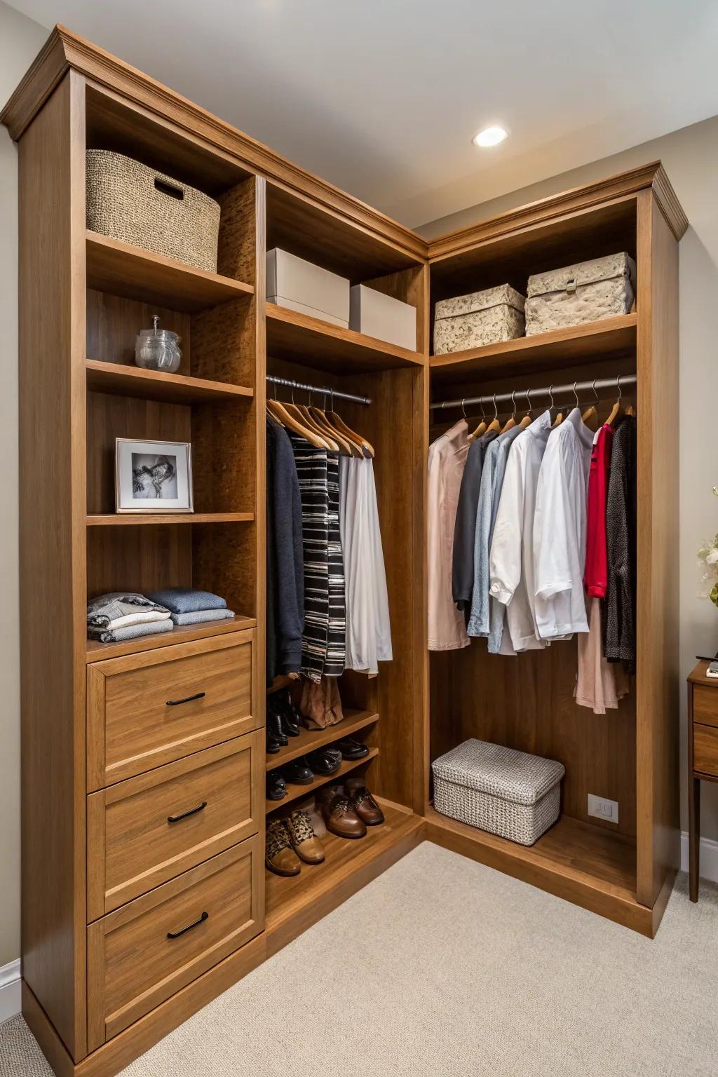 With L-shaped layouts, storage is maximized with style.