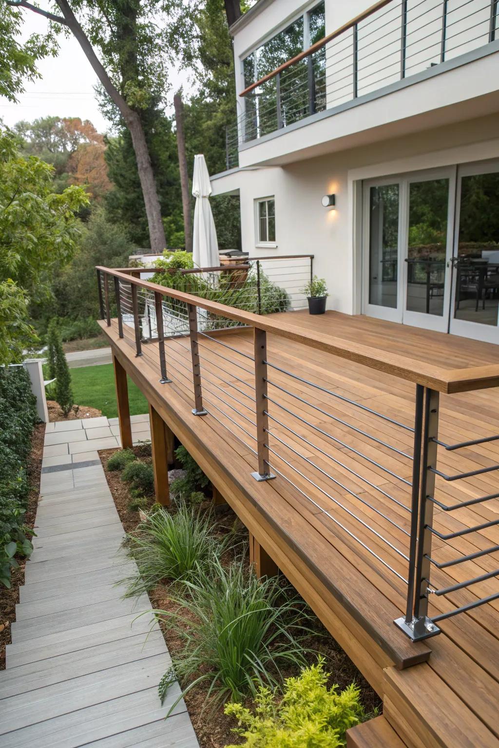 Innovative railing designs can transform the look of your deck.