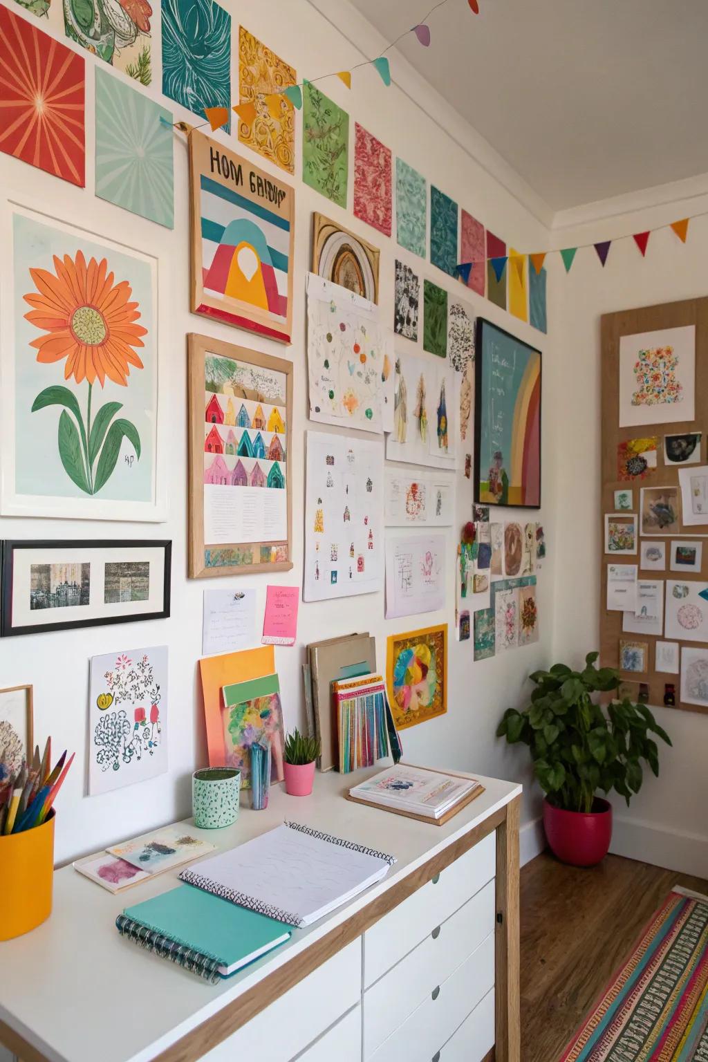 Creative spark is fueled by an inspiration display.