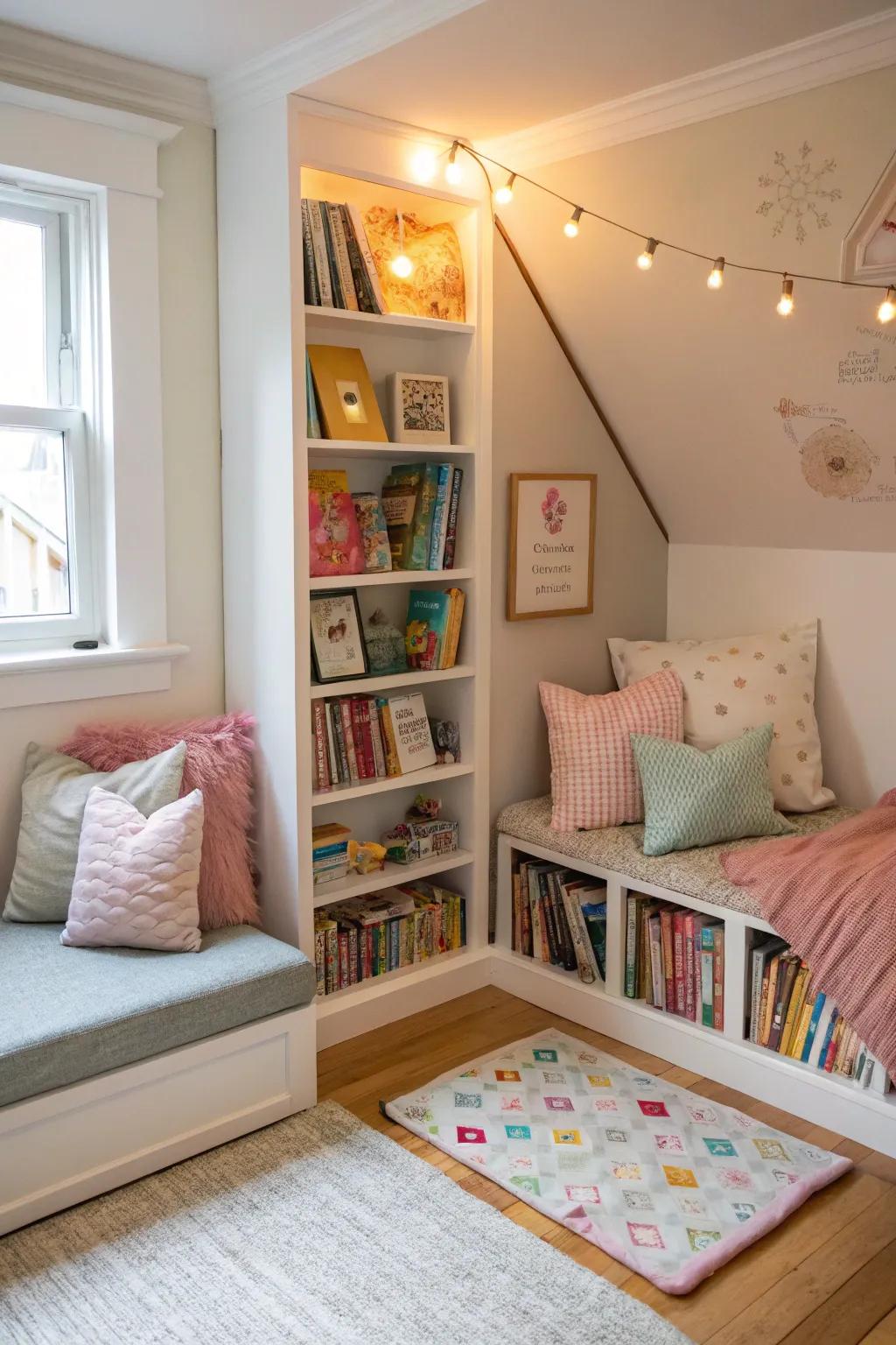 A magical reading nook ideal for storytime adventures.