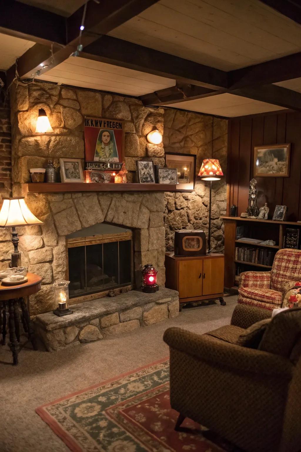 Rock features augment the rustic '70s appeal.
