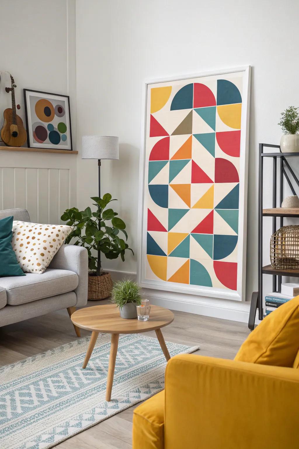 Geometric patterns introduce a modern element to any area.