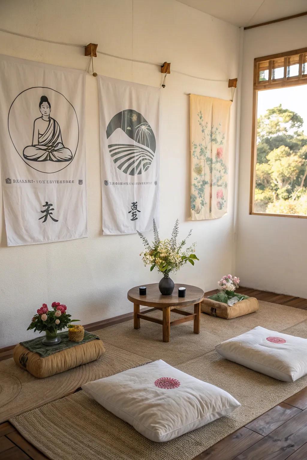 Find serenity and tranquility through posters that emphasize mindfulness.
