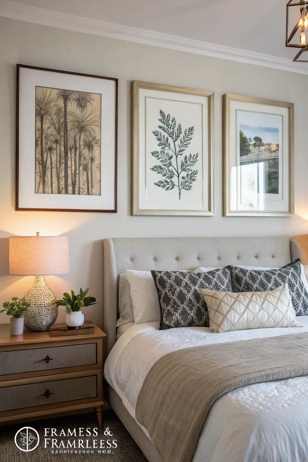 Decide on the perfect presentation with framed or frameless art.