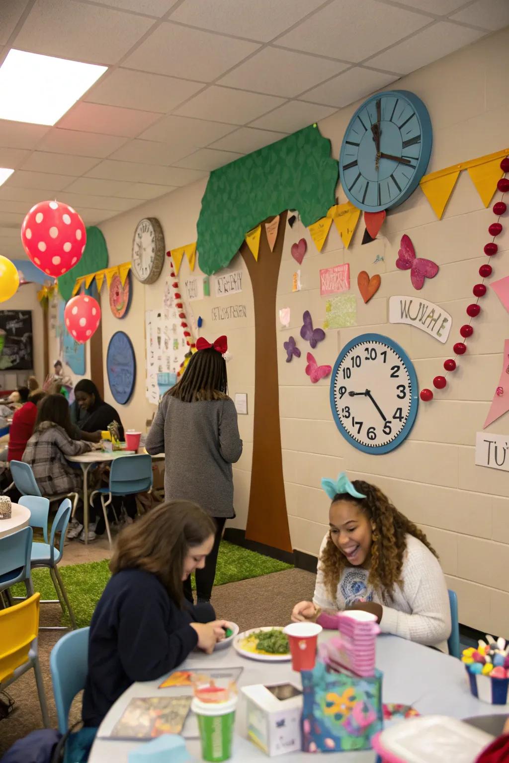 A party celebrating improved attendance with flair.