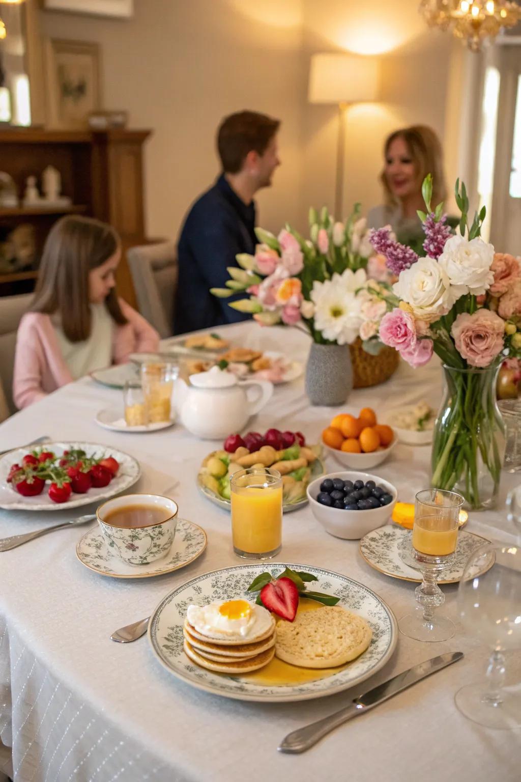 Rejoice with a delightful Mother's Day midday meal at home.