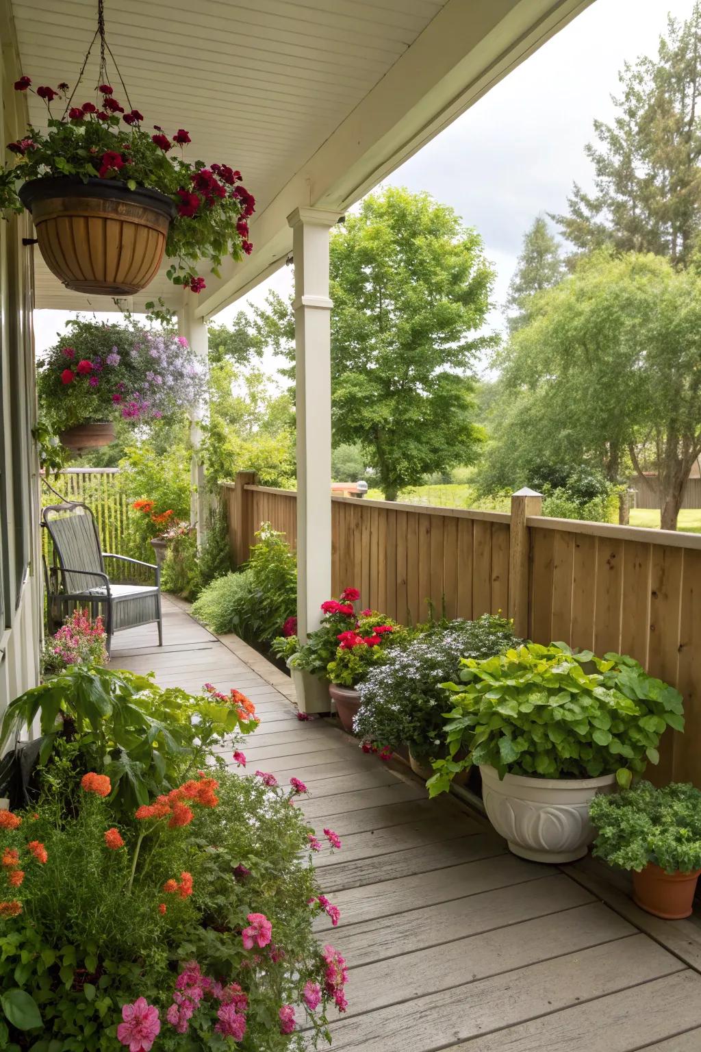 Construct a verdant sanctuary on your back porch.