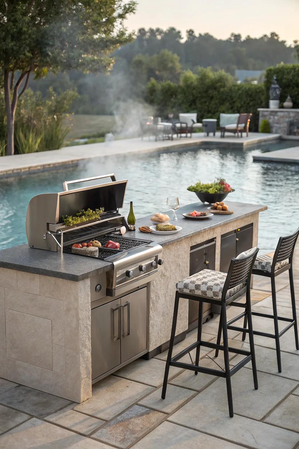 Enhance your entertaining with a fully equipped outdoor kitchen.