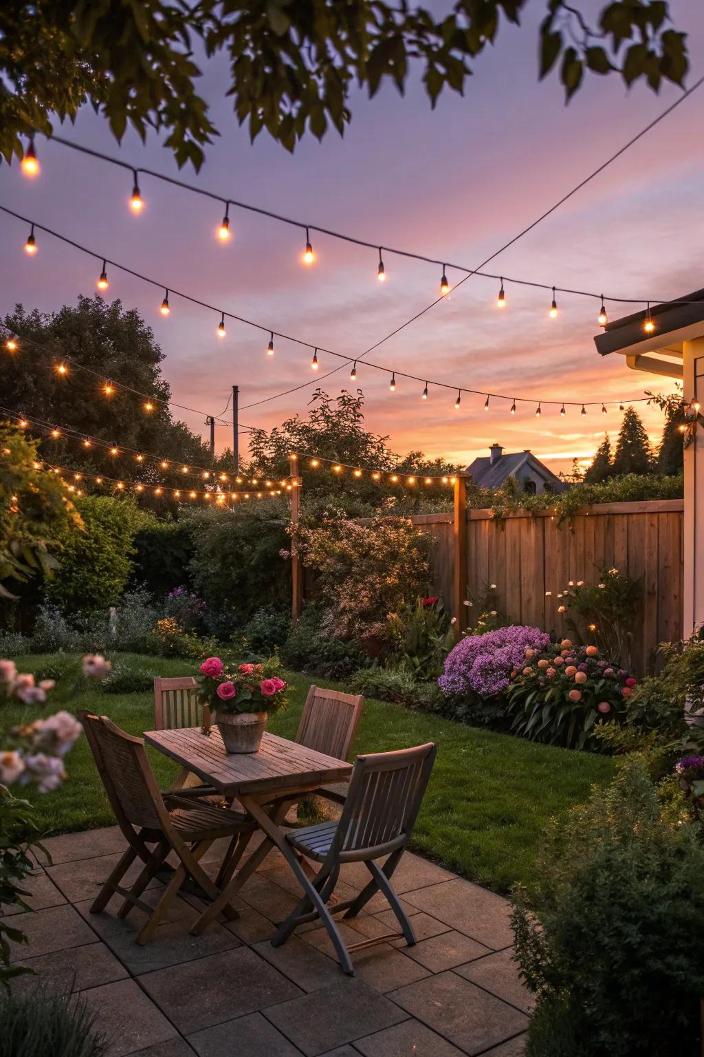 Strand illumination gives a magical flair to your night gatherings.