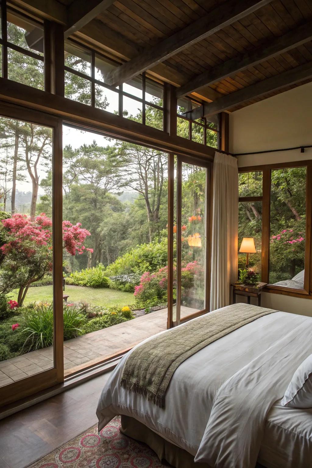 Open areas beckon nature into your sanctuary.