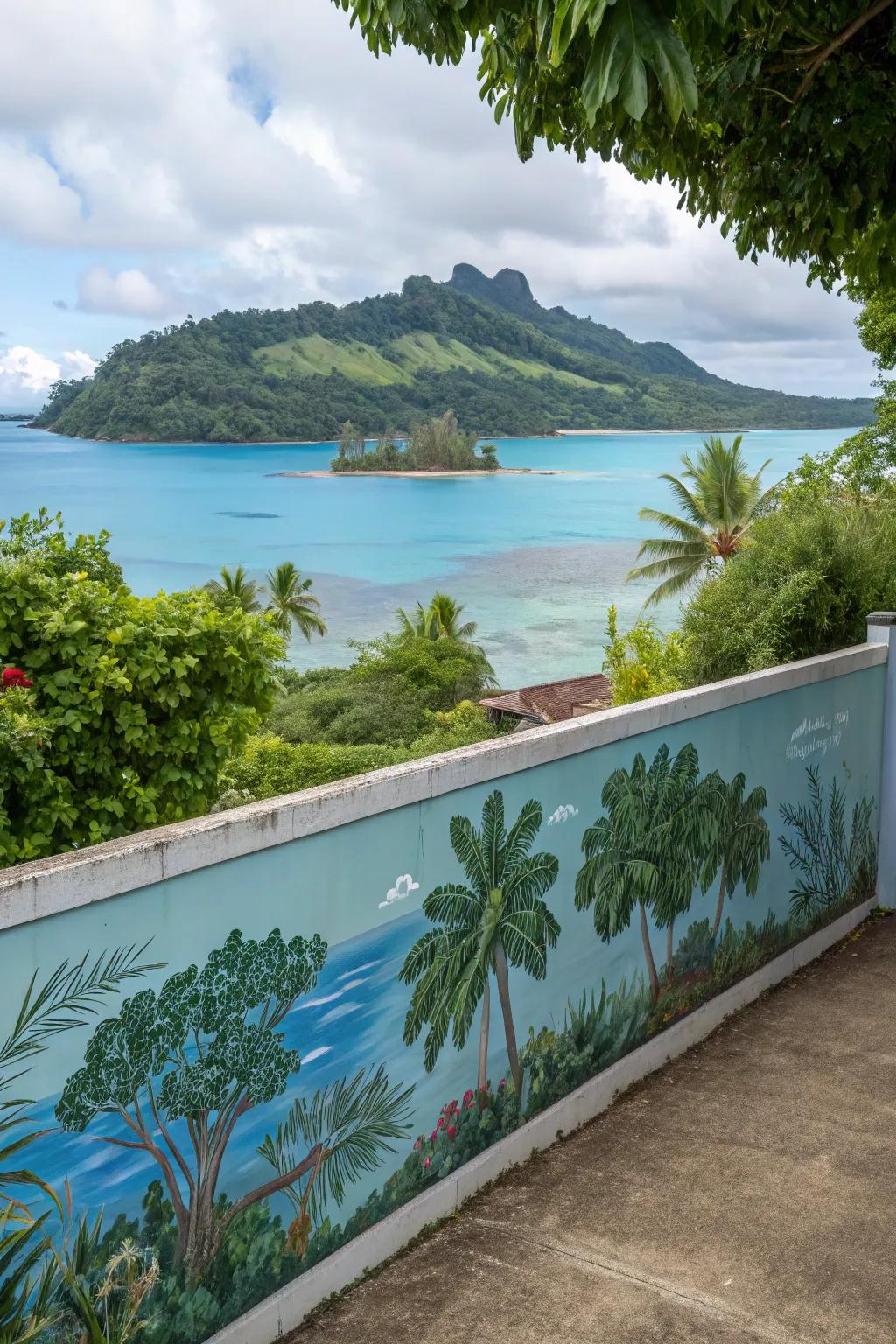 Infuse depth and adventure through an isle getaway painted scene.