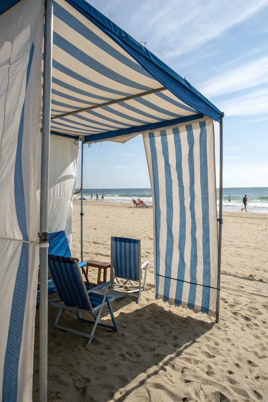 Enclosed canopies offer additional protection against the breeze.