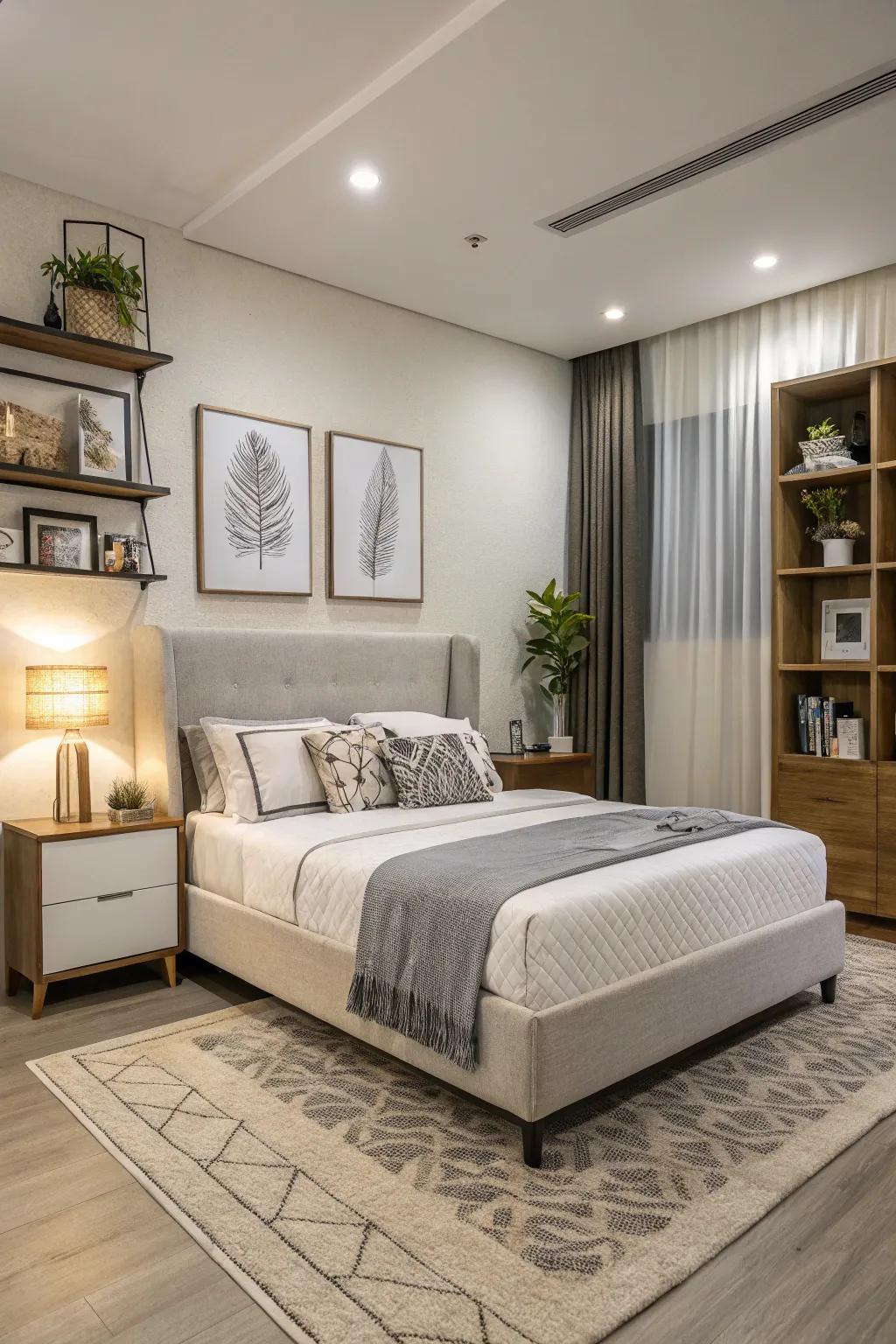 A simple bed band offers a snug, tailored aesthetic.