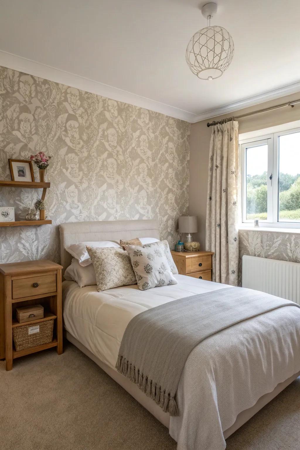 Understated colors encourage a peaceful atmosphere.