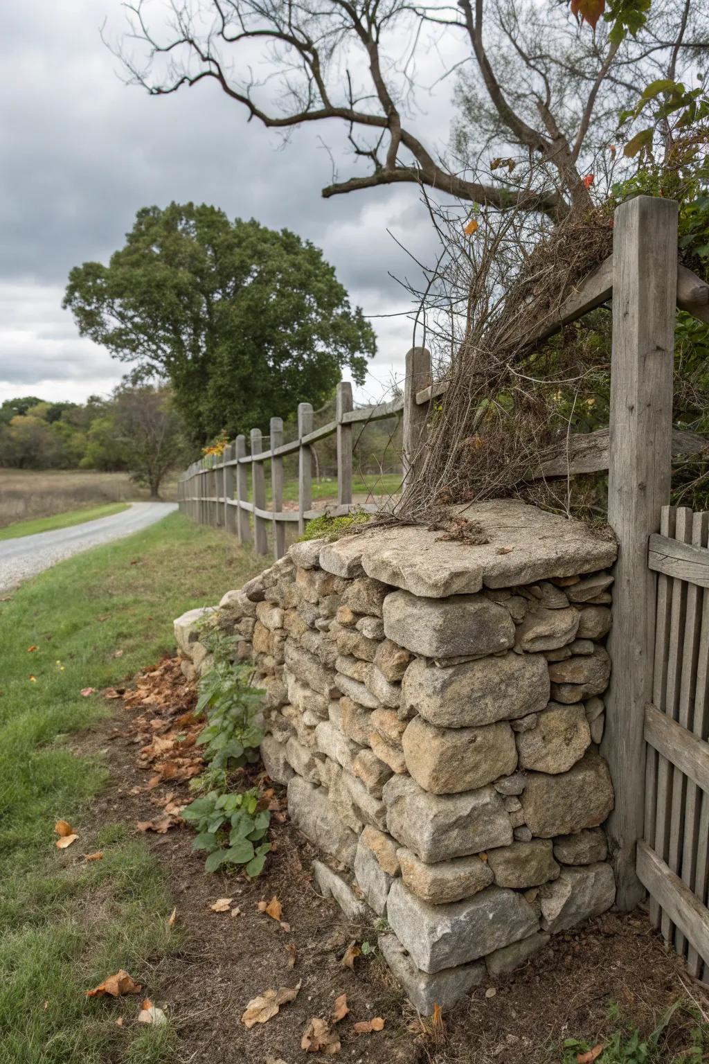A stone facade contributes rustic charm.
