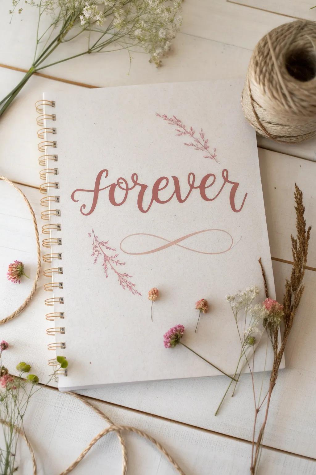 Capture the essence of your special day through heartfelt wording and natural allure. #ScrapbookLove