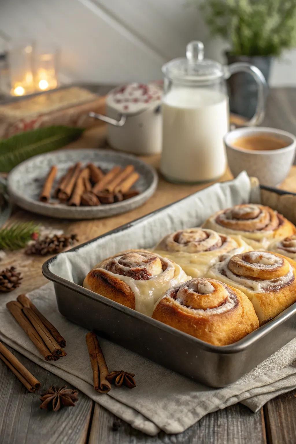 Cinnamon rolls that are the epitome of brunch indulgence.