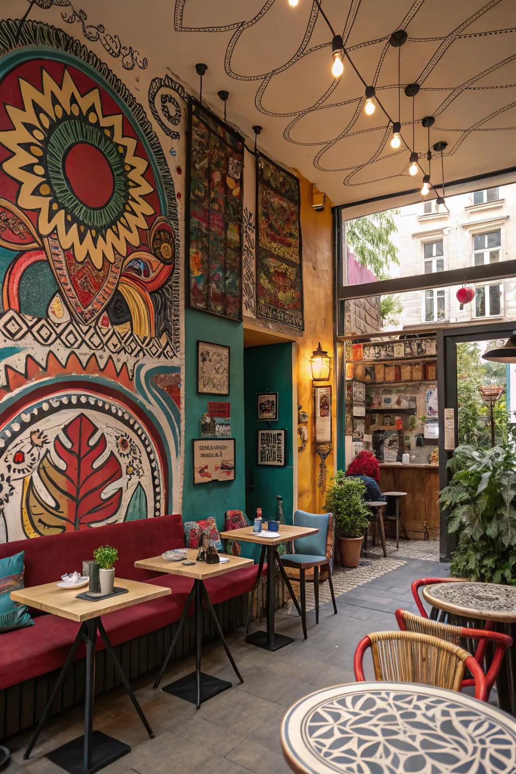 Walls that tell stories through captivating art.