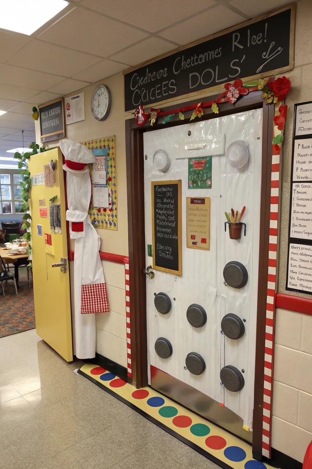 Cook up vocational motivation using a culinary-themed entrance.
