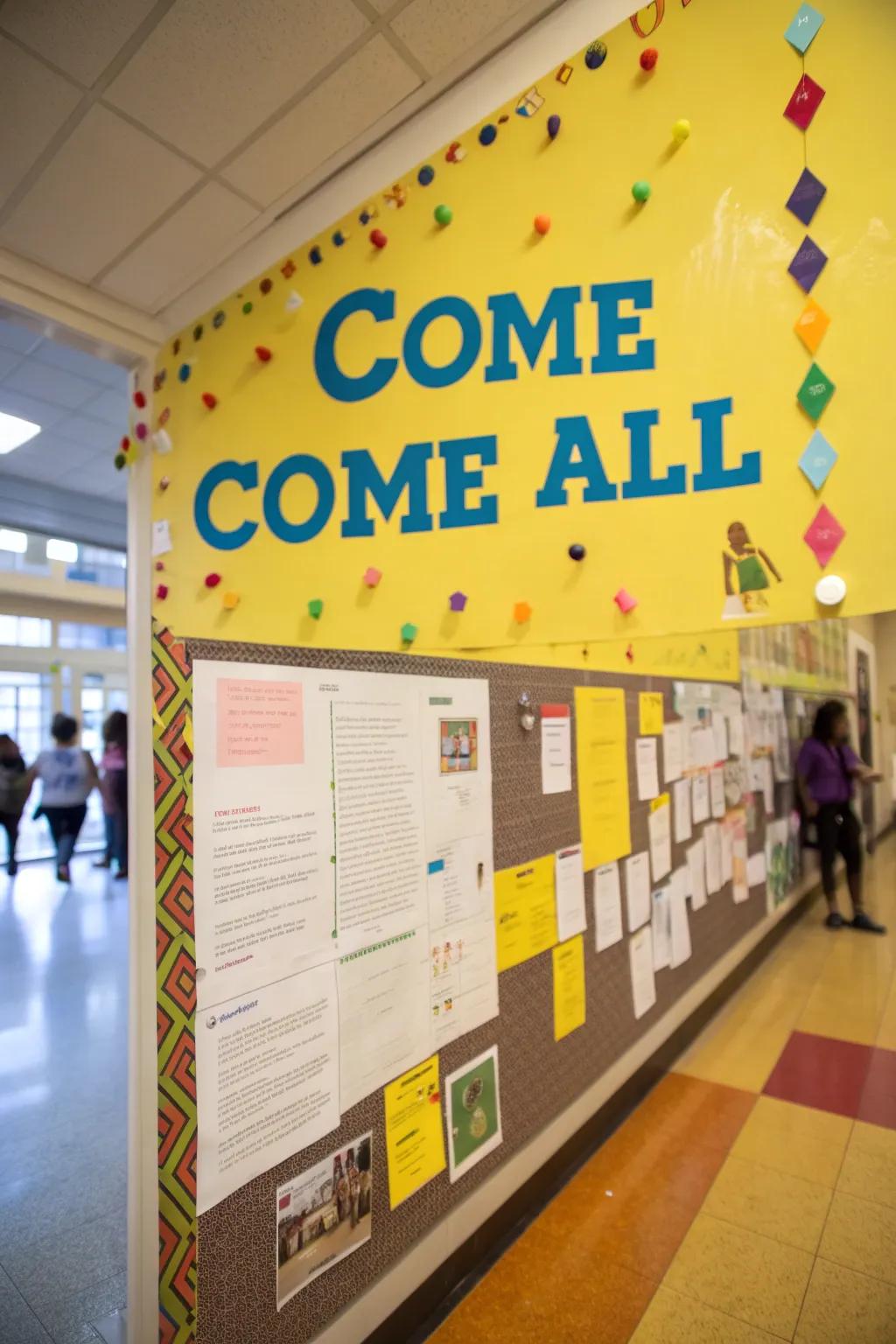 A welcoming note sets the tone for a friendly and inviting fair theme.