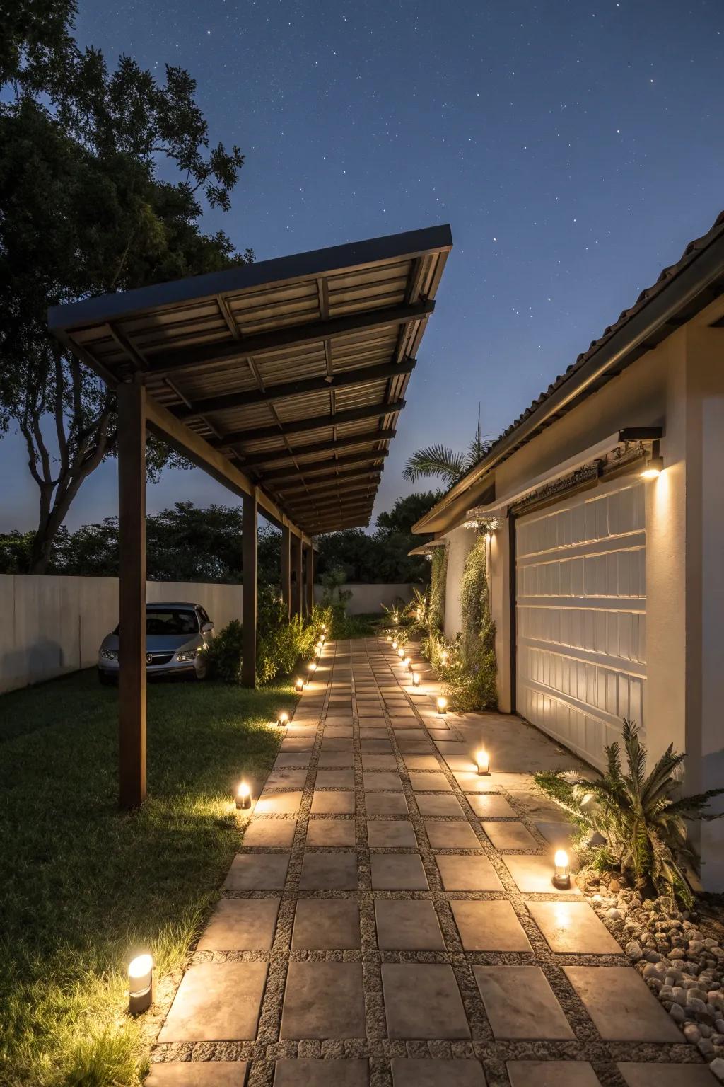 Eco-considerate solar lights illuminate your pathway exquisitely.