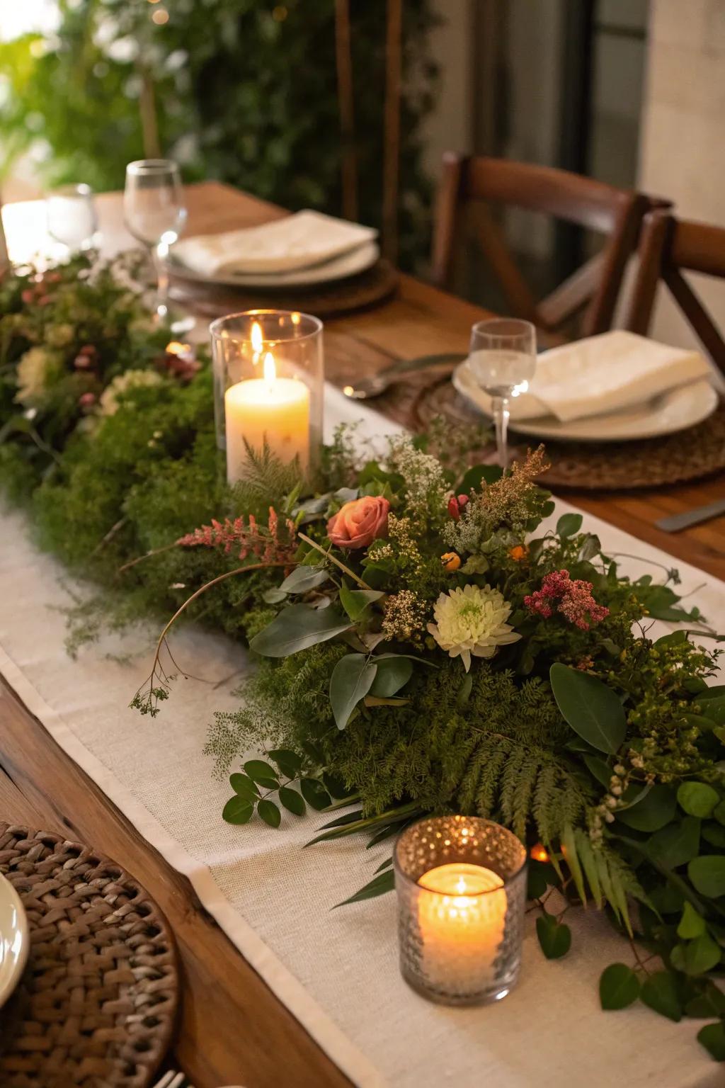 Dynamic and untouched with foliage serving as a centerpiece foundation.