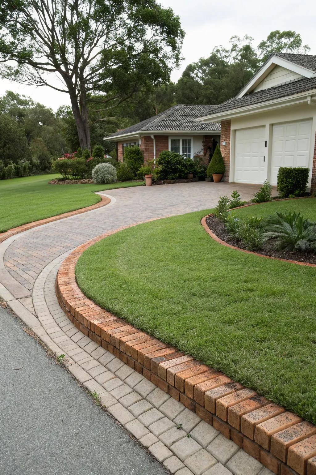 Ornamental trims add definition and elegance to your driveway.