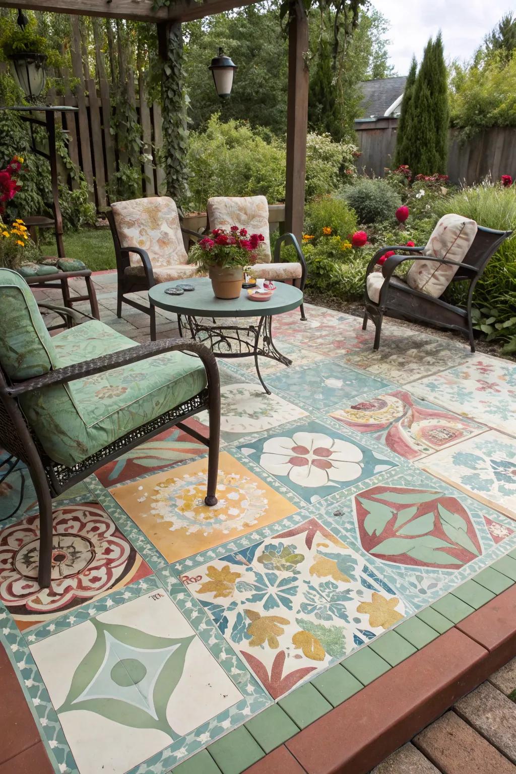 Painted floors: explore your creativity using color.