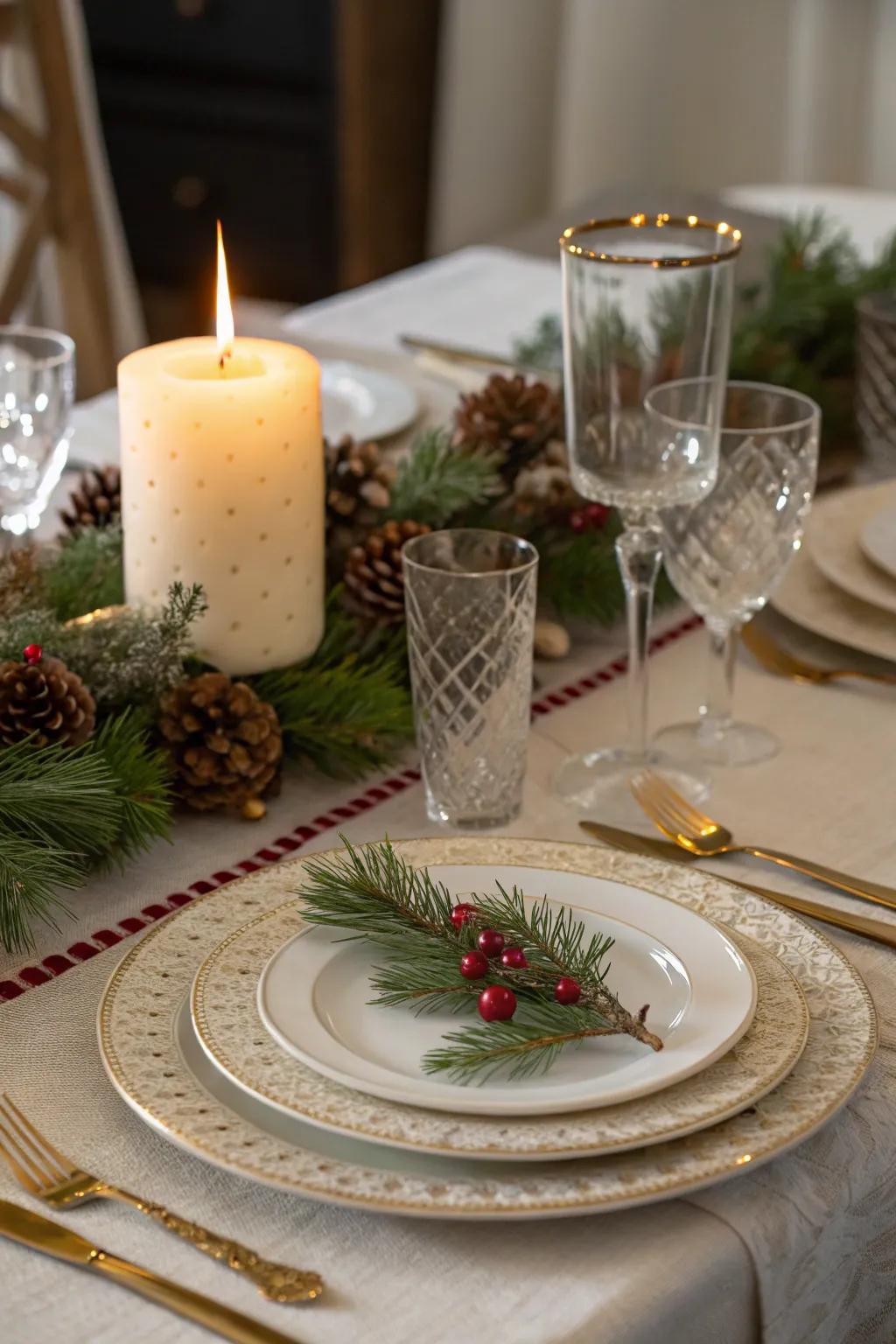 A dining arrangement primed for a festive feast.