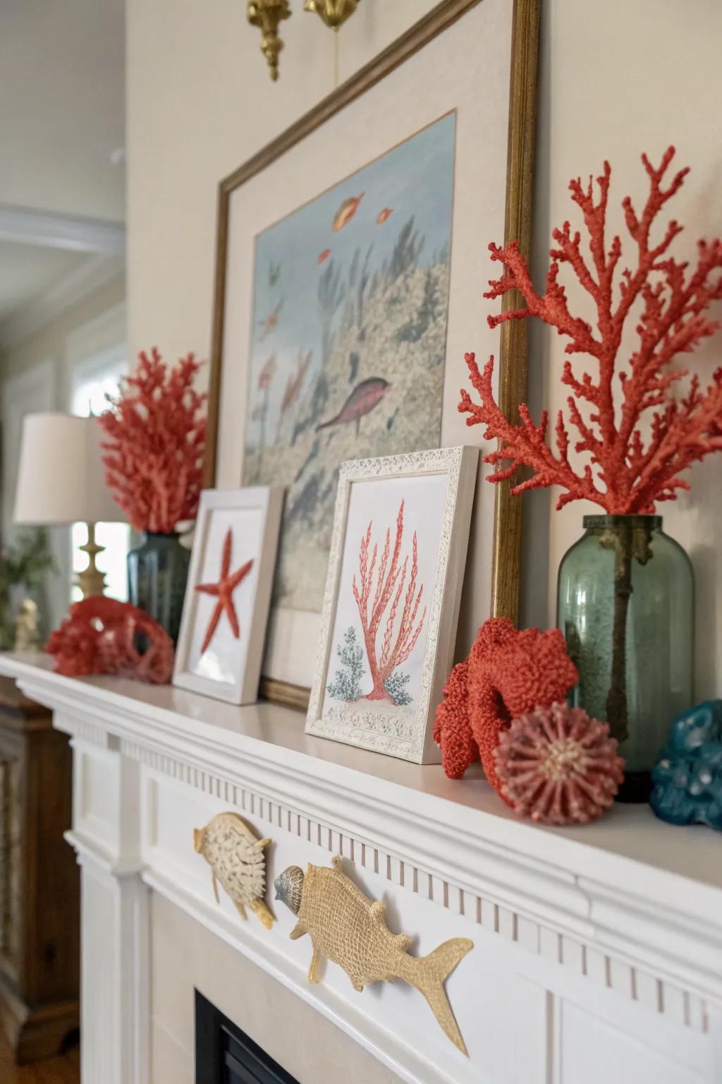 Coastal ornamentals add charming seaside touches.