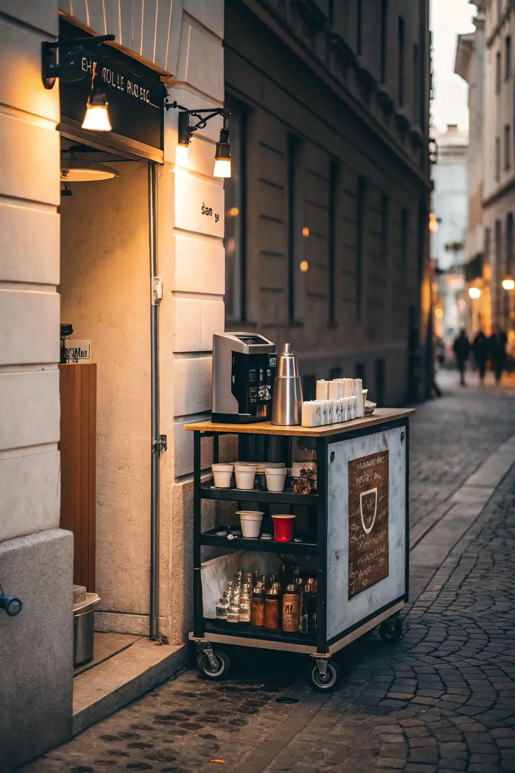 A cozy cart for tiny locations.