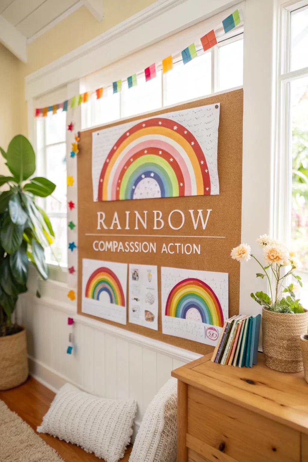 An empathy spectrum illustrating assorted compassionate deeds.