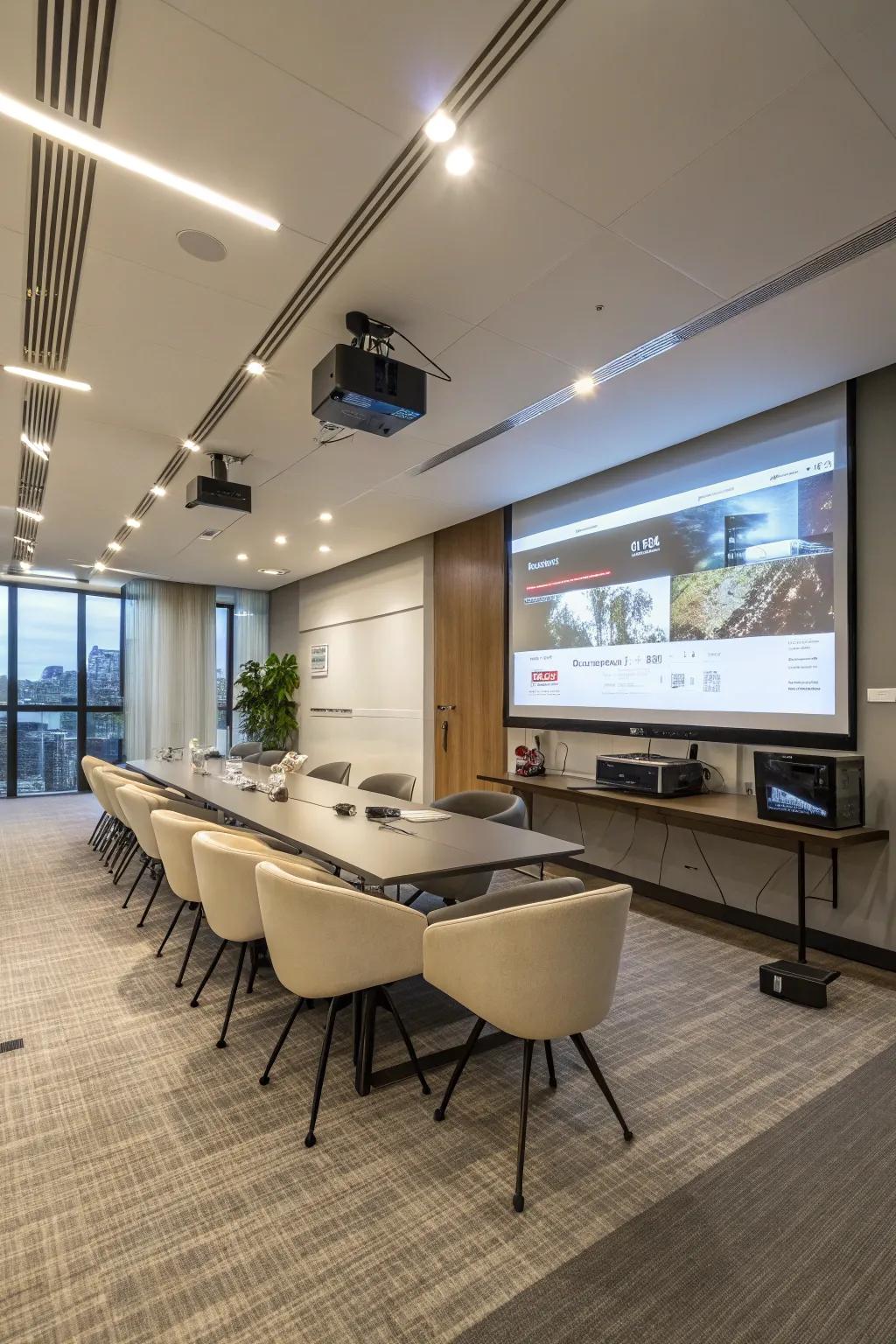 Tech-ready features are a must for modern conference rooms.